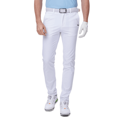 GoPlayer Men's Super Elastic Perforated Golf Trousers (White) 2024