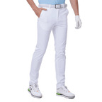 GoPlayer Men's Perforated Water-Repellent Golf Trousers (White) 2024