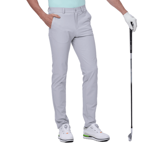 GoPlayer Men's Super Elastic Perforated Golf Trousers (Light Gray) 2024