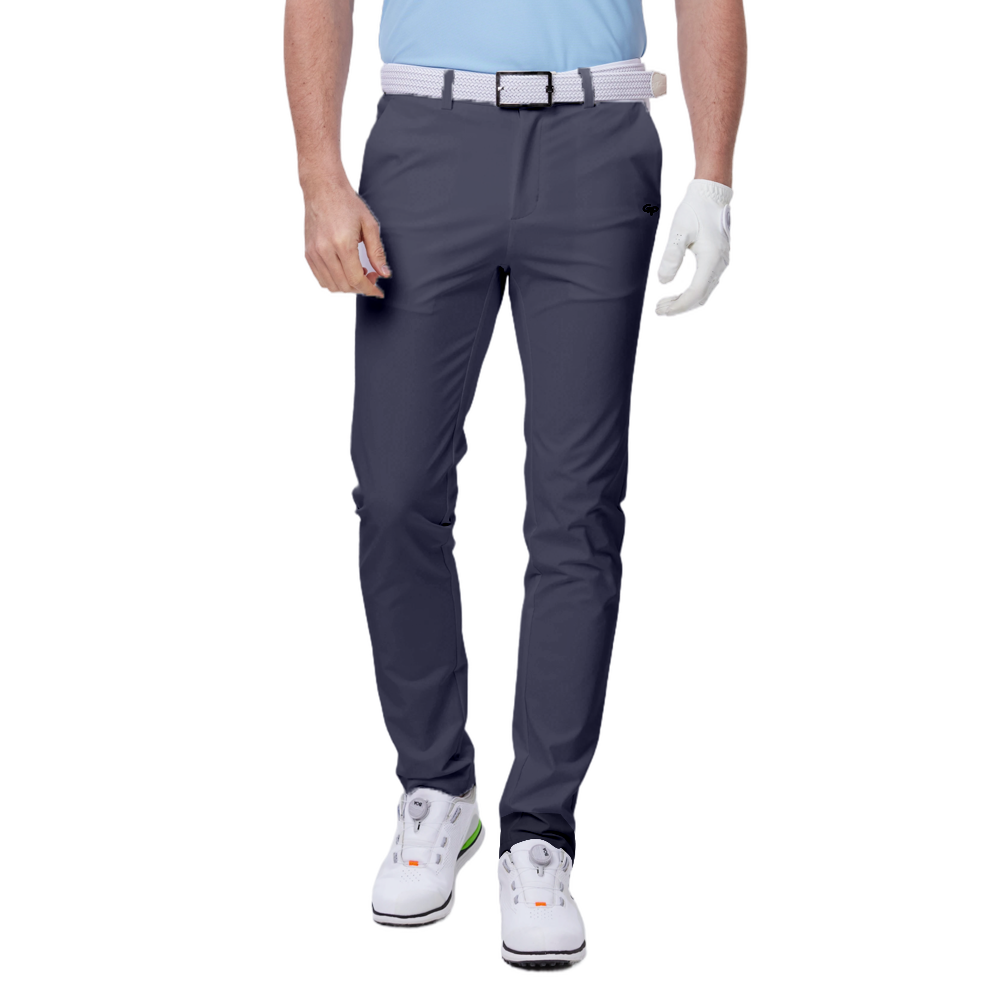 GoPlayer Men's Super Elastic Perforated Golf Trousers (Blue Gray) 2024