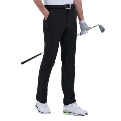 GoPlayer Men's Super Elastic Perforated Golf Trousers (White) 2024