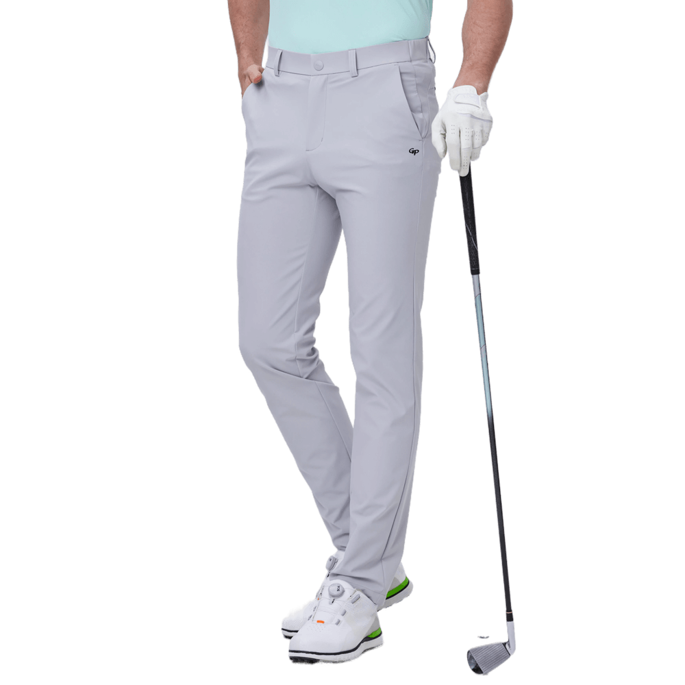 GoPlayer Men's Super Elastic Perforated Golf Trousers (White) 2024