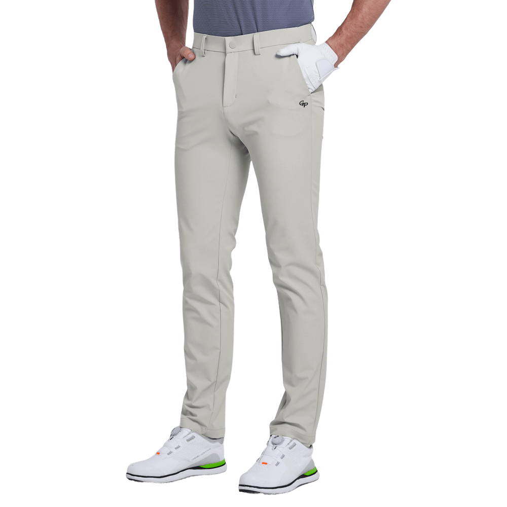 GoPlayer メンズ 吸湿速乾ゴルフパンツ（ライトグレー）2025
