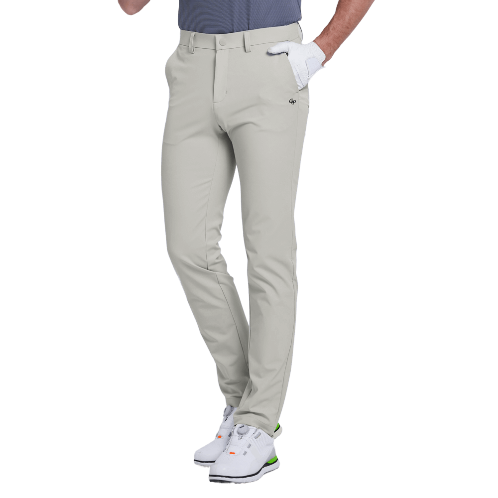 GoPlayer メンズ 吸湿速乾ゴルフパンツ（ライトグレー）2025