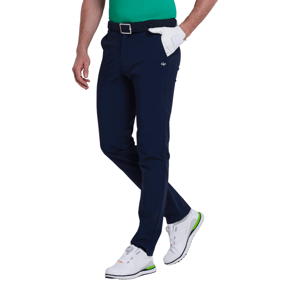 GoPlayer メンズ 吸湿速乾ゴルフパンツ (ネイビーブルー) 2025