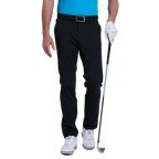 GoPlayer Men's Elastic Waist Punching Golf Pants (Black)