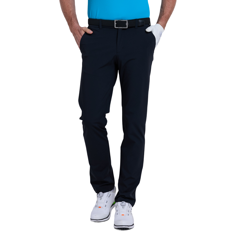 GoPlayer Men's Elastic Waist Punching Golf Pants (Black)