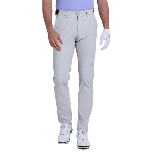 GoPlayer Men's Elastic Waist Punching Golf Pants (Cold Gray)