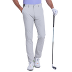 GoPlayer Men's Elastic Waist Punching Golf Pants (Cold Gray)