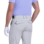 GoPlayer Men's Elastic Waist Punching Golf Pants (Cold Gray)