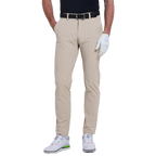 GoPlayer Men's Elastic Waist Punching Golf Pants (Light Khaki)