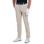 GoPlayer Men's Elastic Waist Punching Golf Pants (Light Khaki)