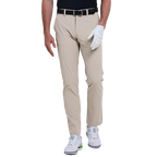 GoPlayer Men's Elastic Waist Punching Golf Pants (Light Khaki)