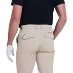 GoPlayer Men's Elastic Waist Punching Golf Pants (Light Khaki)