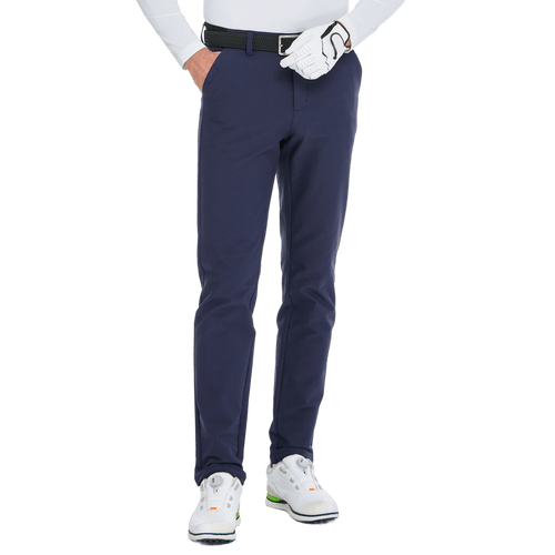 GoPlayer Men's Autumn and Winter Elastic Waist Golf Pants (Navy Blue)