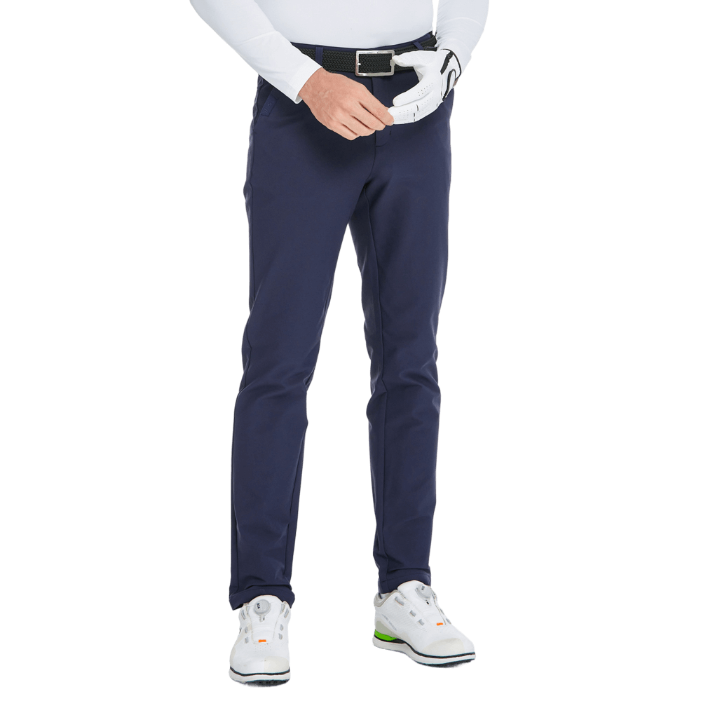 GoPlayer Men's Autumn and Winter Elastic Waist Golf Pants (Navy Blue)