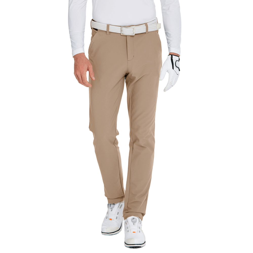 GoPlayer Men's Autumn and Winter Elastic Waist Golf Pants (Khaki)