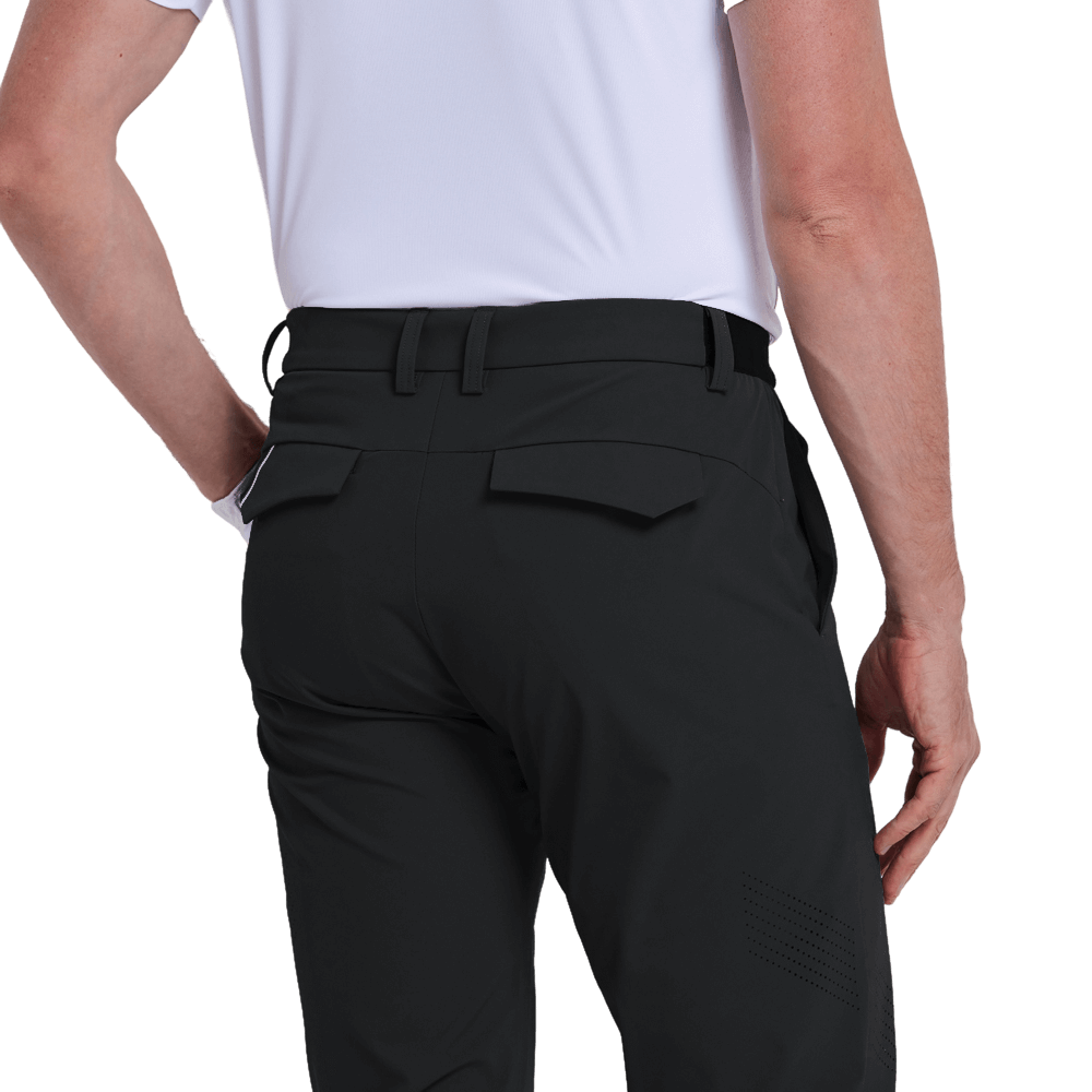 GoPlayer メンズ エラスティック ゴルフパンツ (ブラック)