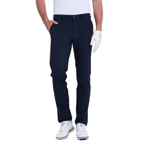 GoPlayer メンズ エラスティック ゴルフパンツ (ネイビーブルー)