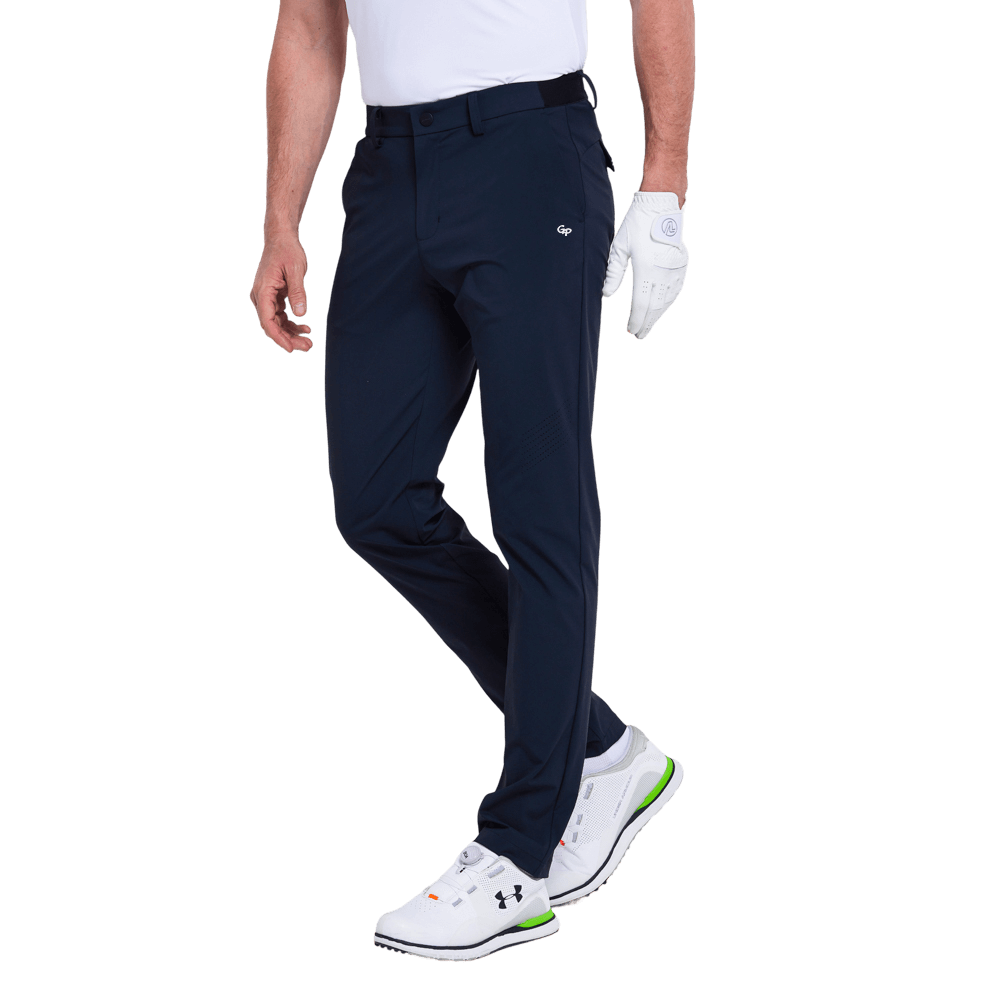 GoPlayer男彈性高爾夫長褲(藏青)