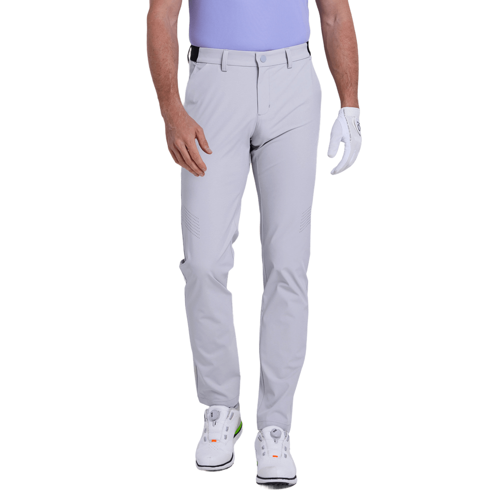GoPlayer メンズ エラスティック ゴルフパンツ (ライトグレー)