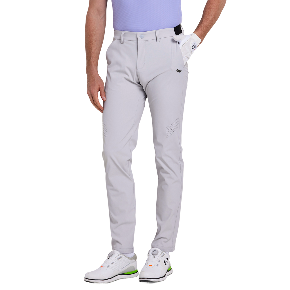 GoPlayer Men's Elastic Golf Pants (Light Gray)