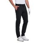 GoPlayer男彈性斜紋高爾夫長褲(黑)