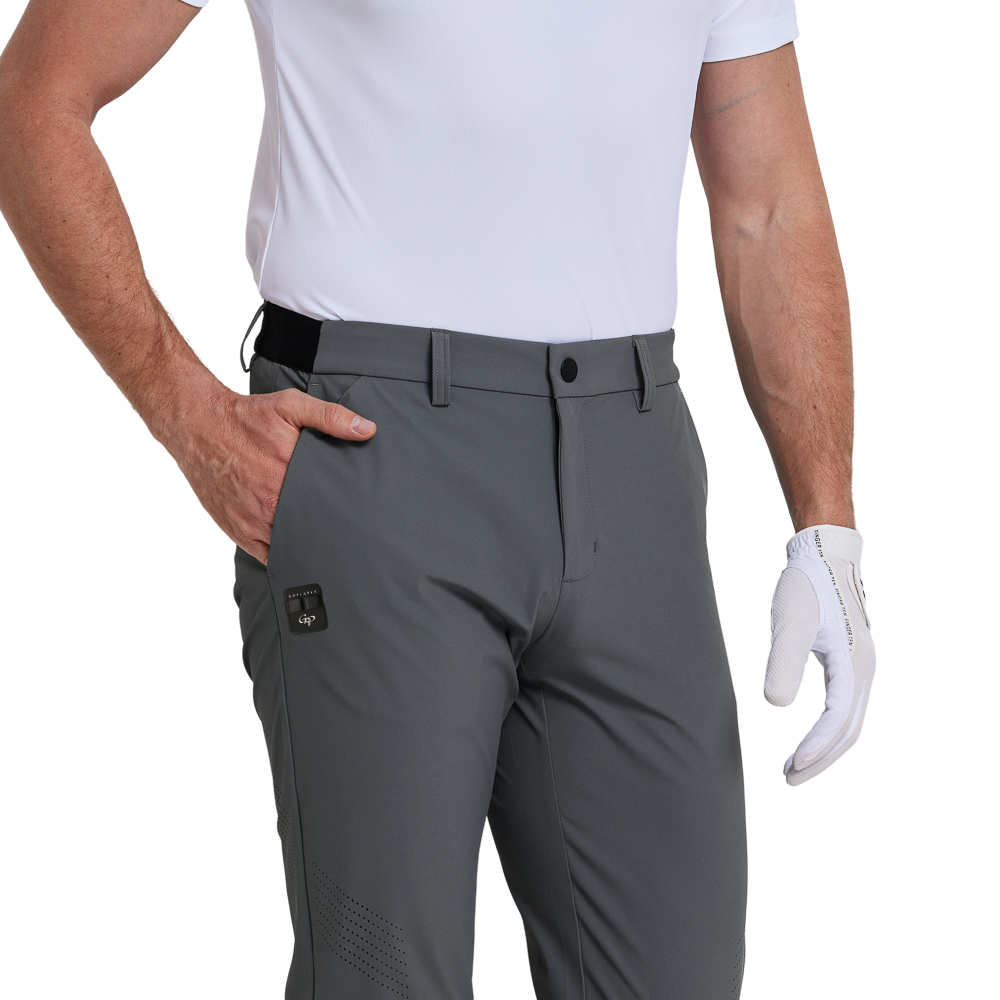 GoPlayer Men's 4-Way Stretch Golf Pants (Dark Gray)