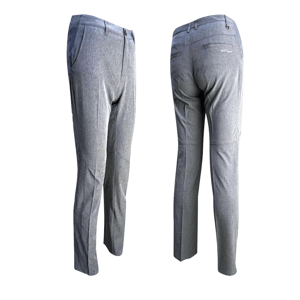 GoPlayer elastic waist quick-drying golf trousers (double yarn medium gray)