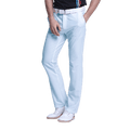 GoPlayer彈性腰圍快乾高爾夫長褲(淺灰藍)