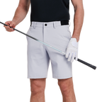 GoPlayer Men's Elastic Waist Quick Dry Shorts (Light Grey) 2026