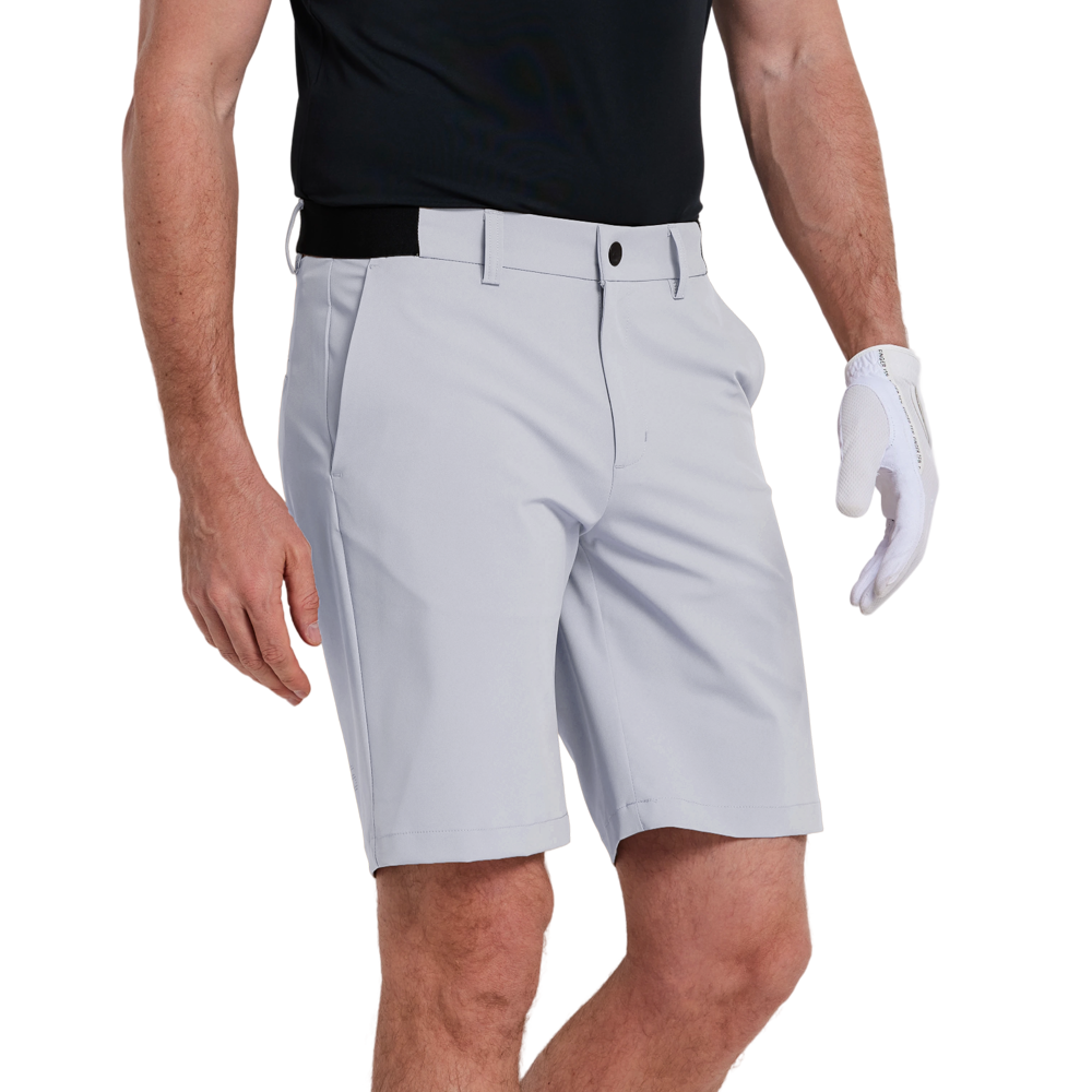 GoPlayer Men's Elastic Waist Quick Dry Shorts (Light Grey) 2026