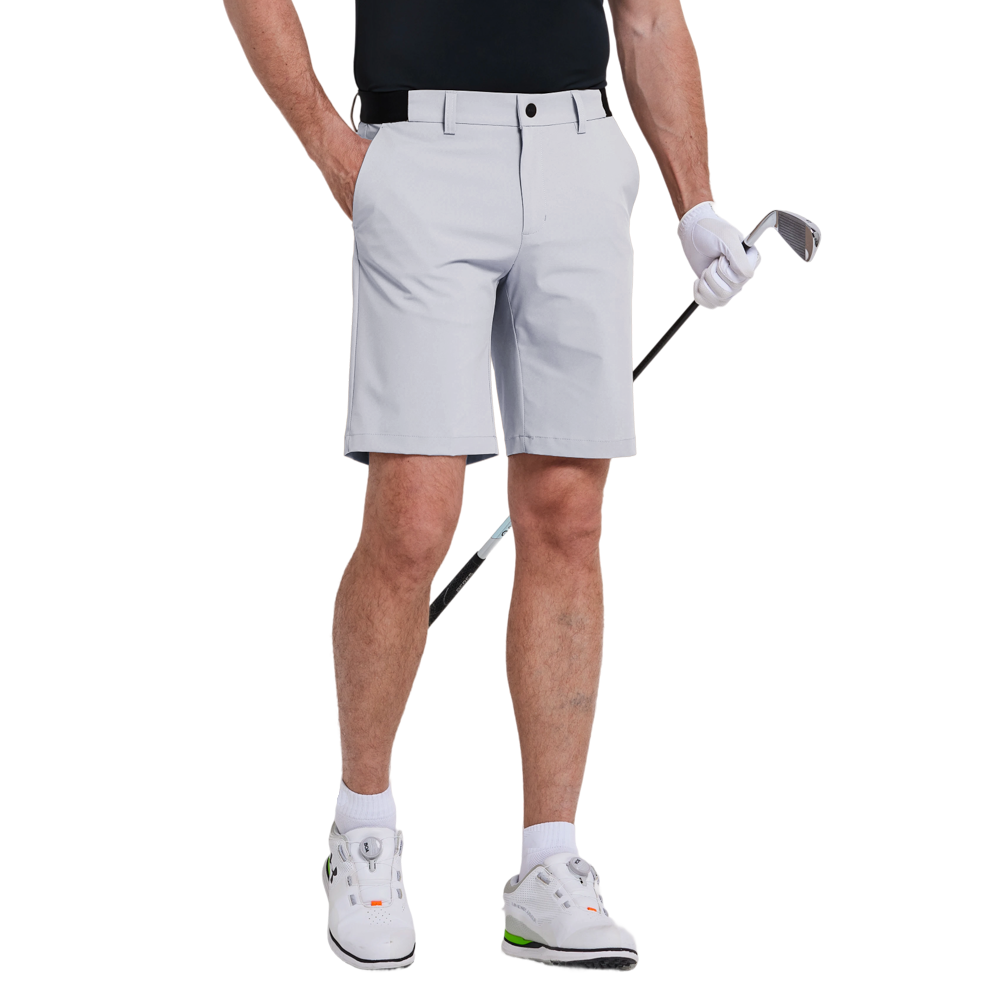 GoPlayer Men's Elastic Waist Quick Dry Shorts (Light Grey) 2026