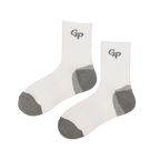 GoPlayer メンズ 竹炭エアクッション ミッドチューブ スポーツ ソックス ホワイト