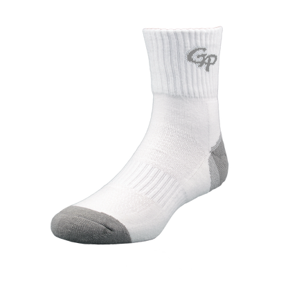 GoPlayer Men's Bamboo Charcoal Air Cushion Mid-tube Sports Socks White