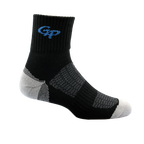 GoPlayer Men's Bamboo Charcoal Air Cushion Mid Tube Sports Socks Black