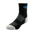 GoPlayer Men's Bamboo Charcoal Air Cushion Mid Tube Sports Socks Black