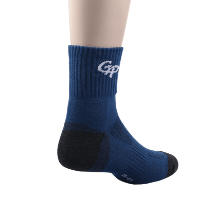 GoPlayer Men's Bamboo Charcoal Air Cushion Mid-tube Sports Socks Blue