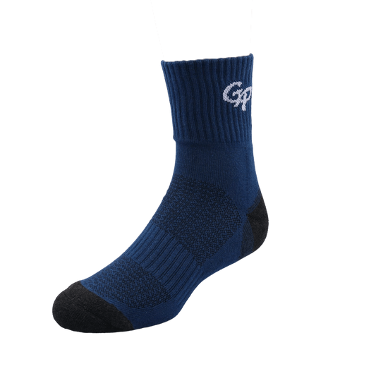 GoPlayer Men's Bamboo Charcoal Air Cushion Mid-tube Sports Socks Blue