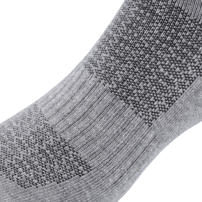 GoPlayer Men's Bamboo Charcoal Air Cushion Middle Tube Sports Socks Gray