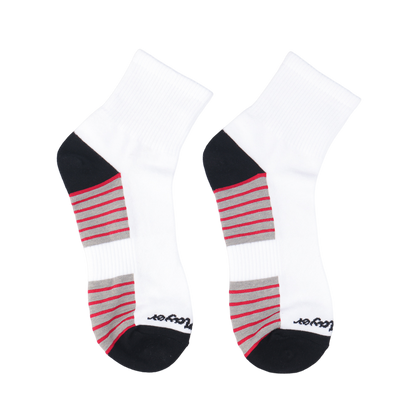 GoPlayer Men's Fine Needle Bamboo Charcoal Ankle Sports Socks (White)