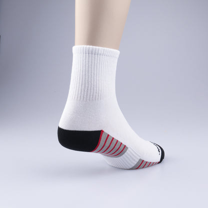 GoPlayer Men's Fine Needle Bamboo Charcoal Ankle Sports Socks (White)