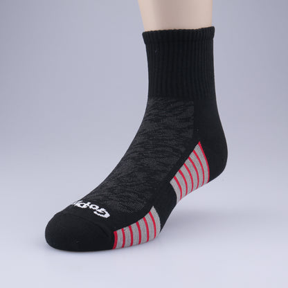 GoPlayer Men's Fine Needle Bamboo Charcoal Ankle Sports Socks (Black)