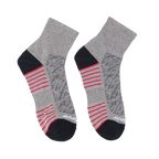 GoPlayer Men's Fine Needle Bamboo Charcoal Ankle Sports Socks (Grey)