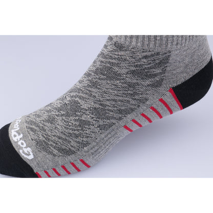 GoPlayer Men's Fine Needle Bamboo Charcoal Ankle Sports Socks (Grey)