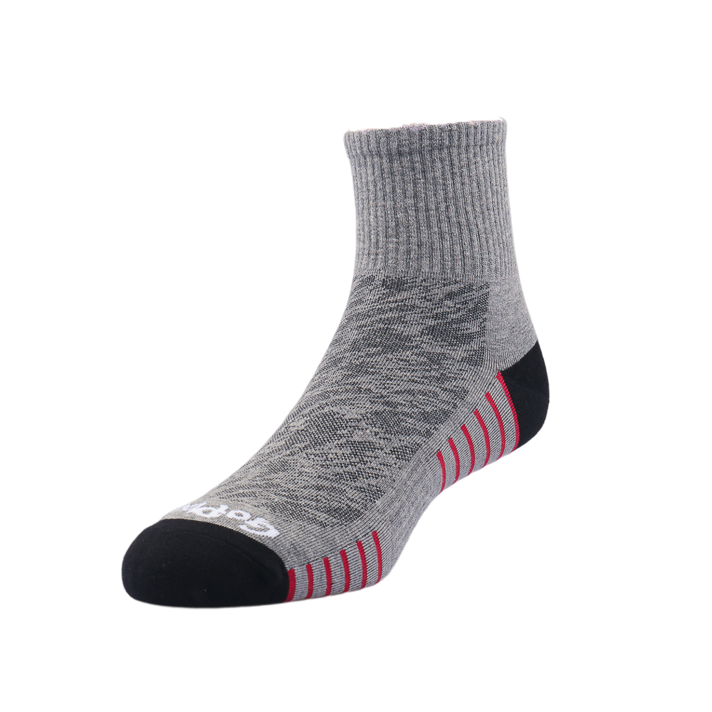 GoPlayer Men's Fine Needle Bamboo Charcoal Ankle Sports Socks (Grey)
