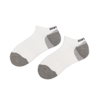 GoPlayer Men's Bamboo Charcoal Air Cushion Sports Ankle Socks (White)