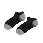 GoPlayer Men's Bamboo Charcoal Air Cushion Sports Ankle Socks (Black)