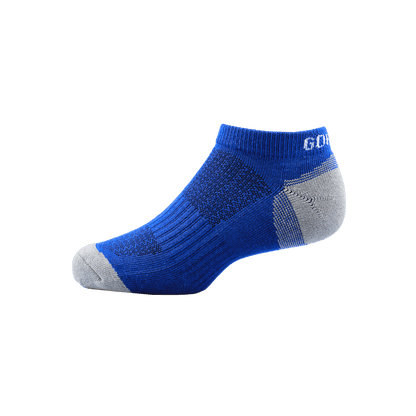 GoPlayer Men's Bamboo Charcoal Air Cushion Sports Ankle Socks (Blue)