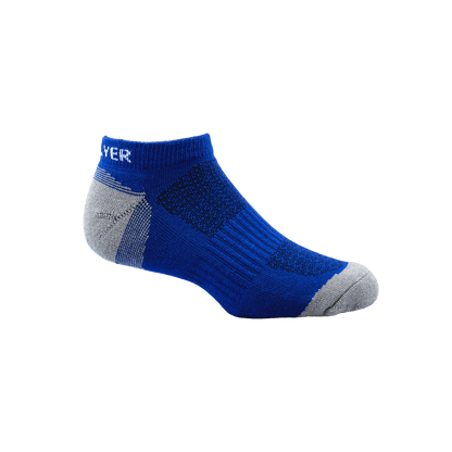 GoPlayer Men's Bamboo Charcoal Air Cushion Sports Ankle Socks (Blue)